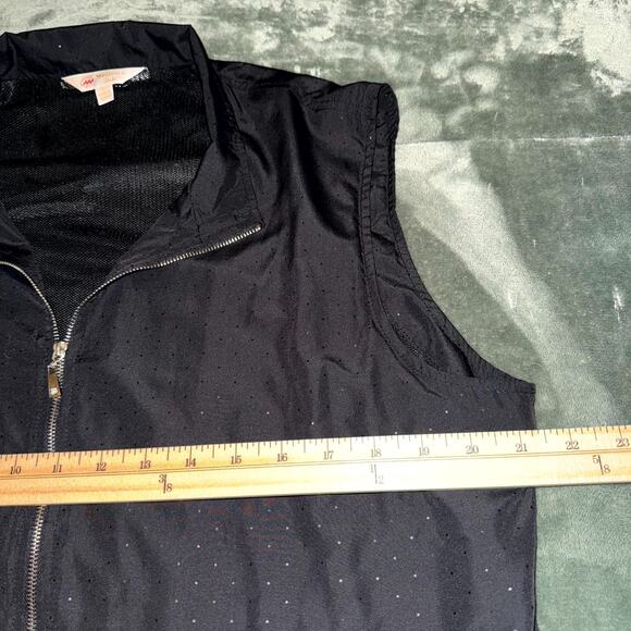 Monterey Club Vest Women’s Large Black Sleeveless Pockets Full Zip Outerwear - Picture 8 of 9